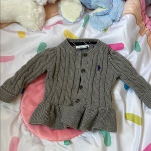 Kids Gray Cable Knit Sweater